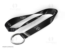 Cordão para crachá com trava 85cm x 1,5cm - Prático e moderno para o seu negócio. Mantenha a sua identificação sempre segura