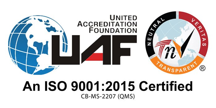 Innovation Brindes é certificada ISO 9001:2015 — certificado CB-MS-2207 (QMS), United Accreditation Foundation