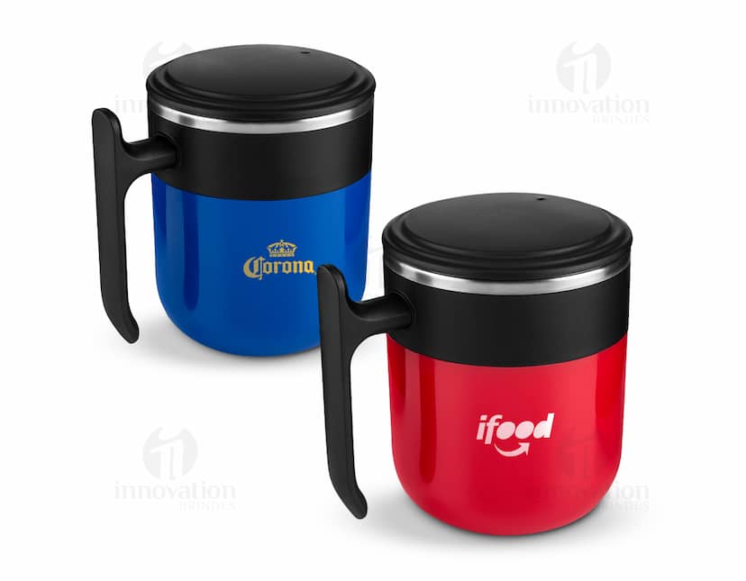 Caneja plástica de 300ml com design simples e cores vibrantes.