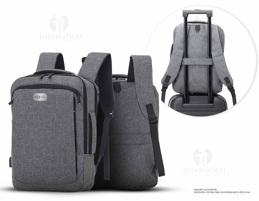 Mochila pasta para notebook de 16,5 polegadas em cor preta.