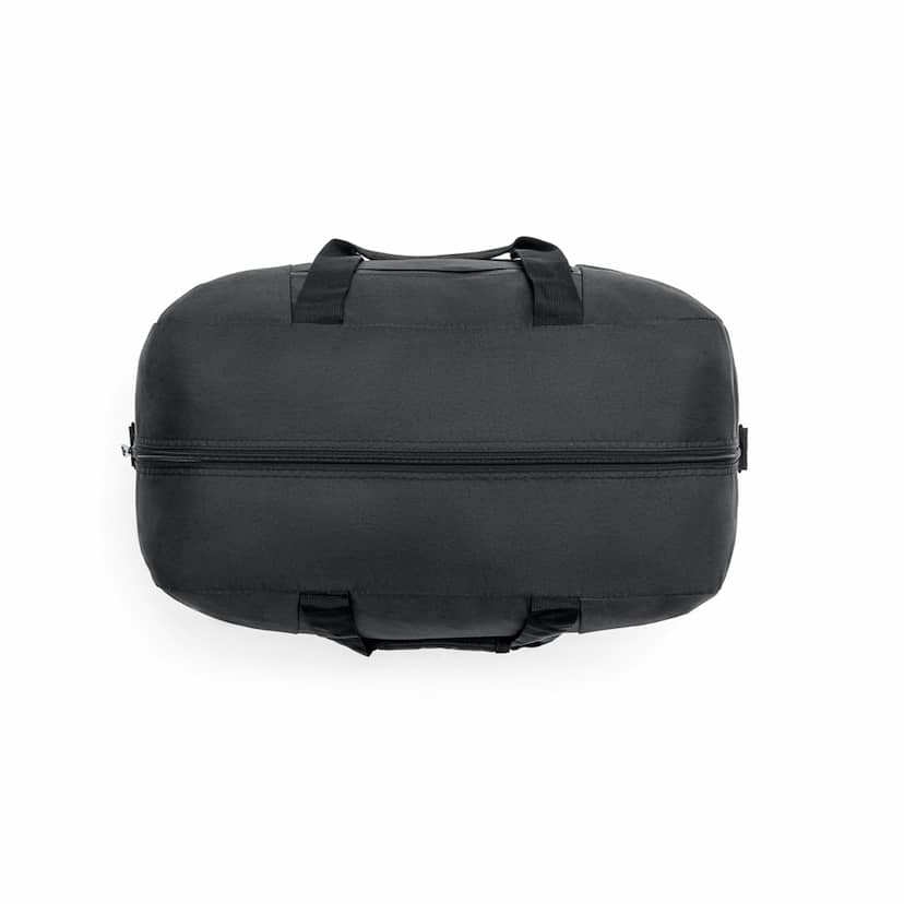 Kit com 6 porta copos em material resistente e design moderno na cor branca com detalhes em preto.