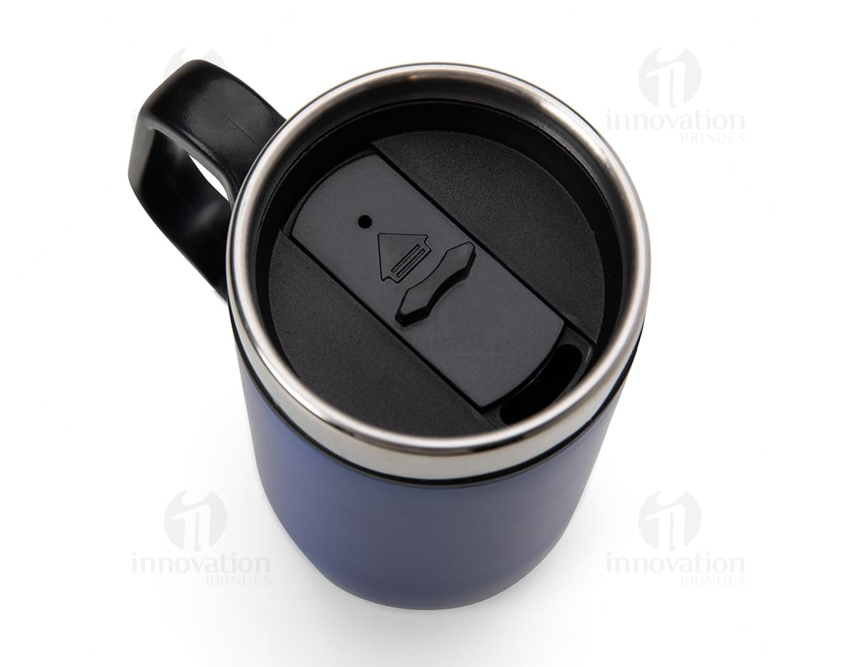 Caneca térmica de 350ml em inox.