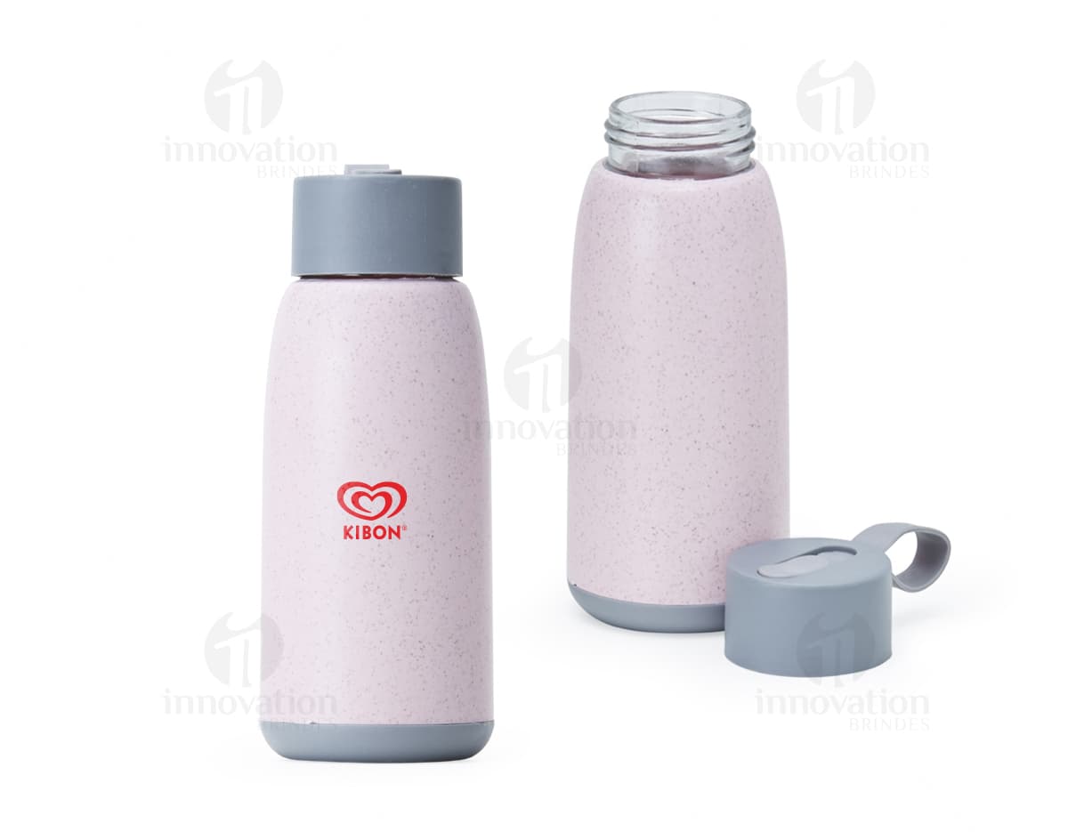 Garrafa de vidro 350ml - Ideal para manter seus líquidos sempre frescos e na temperatura certa. Perfeita para presentear ou personalizar com sua marca. Adquira já a sua!