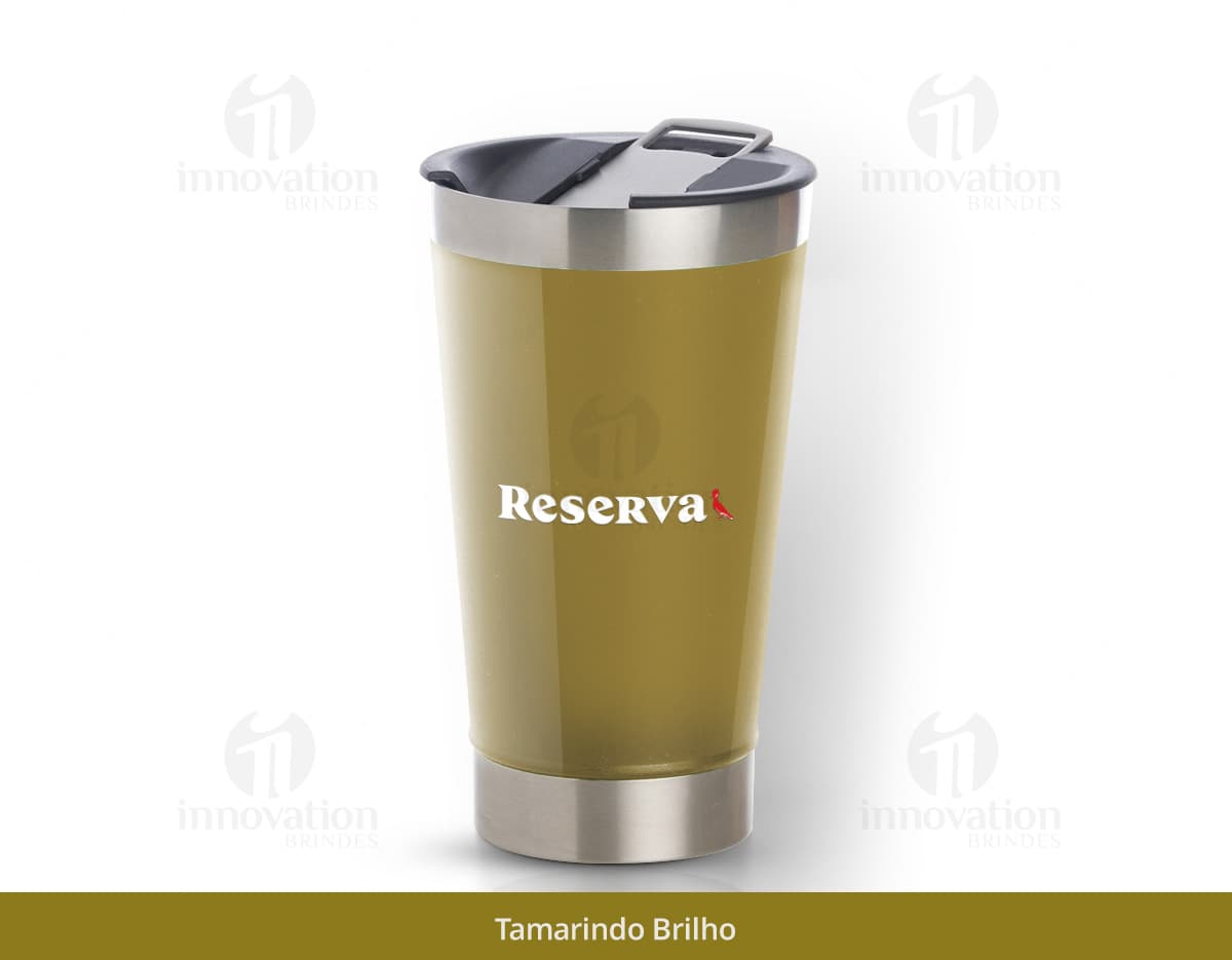 Imagem mostrando um conjunto de 6 porta copos transparentes, com bordas prateadas e design moderno.