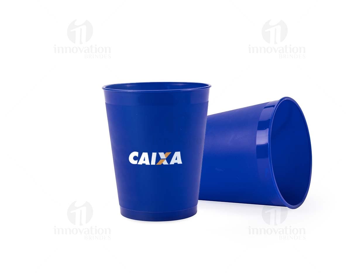 Kit com 6 porta copos em formato redondo com estampa floral em tons vibrantes e fundo azul.