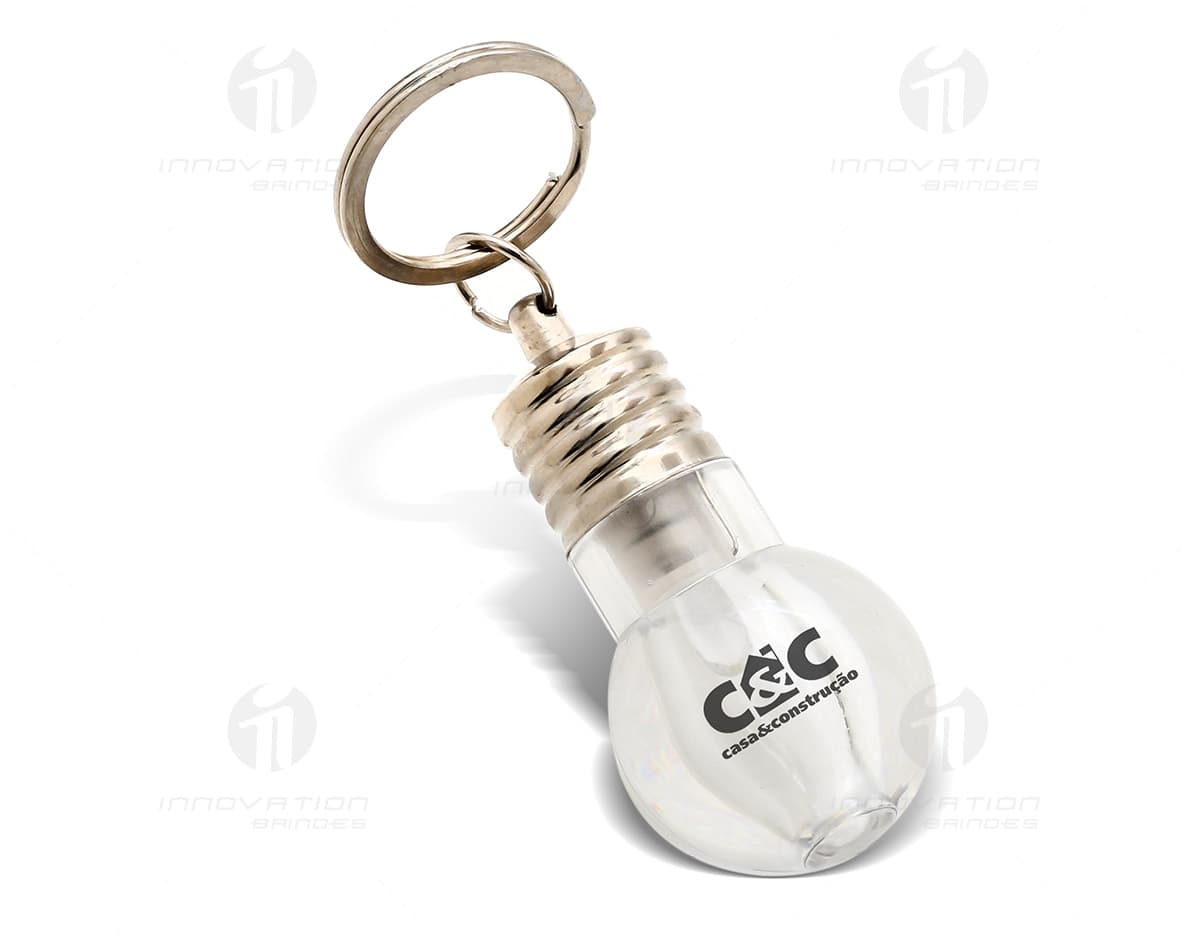 Chaveiro de plástico em formato de lâmpada para iluminar o seu dia! Prático e leve, ideal para carregar suas chaves com estilo e originalidade. Perfeito para brindes corporativos ou presentear alguém especial. Garanta já o seu! Chaveiro de plástico em formato de lâmpada para iluminar o seu dia! Prático e leve, ideal para carregar suas chaves com estilo e originalidade. Perfeito para brindes corporativos ou presentear alguém especial. Garanta já o seu!