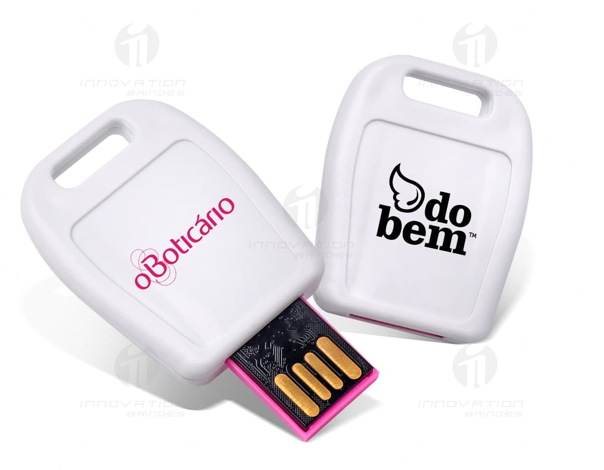 Pen drive plástico retrátil de 4GB, na cor branca. Pen drive plástico retrátil de 4GB, na cor branca.