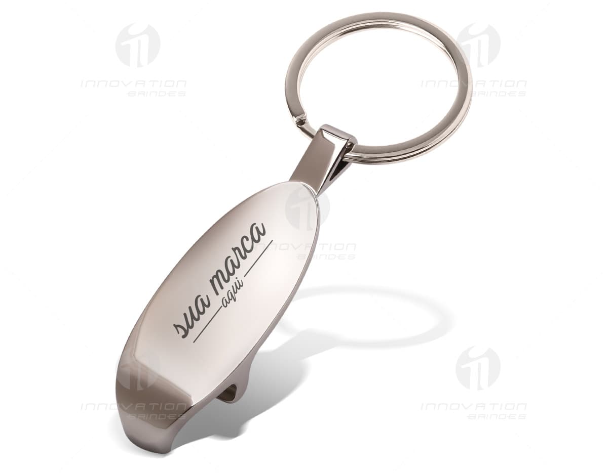 Chaveiro prancha de metal com abridor de garrafas. Chaveiro prancha de metal com abridor de garrafas.