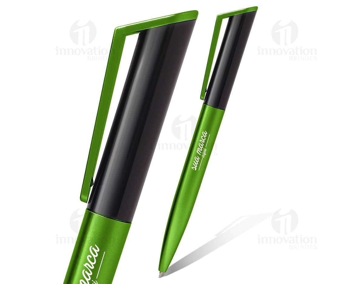 Caneta de bambu colorida em destaque Caneta de bambu colorida em destaque 