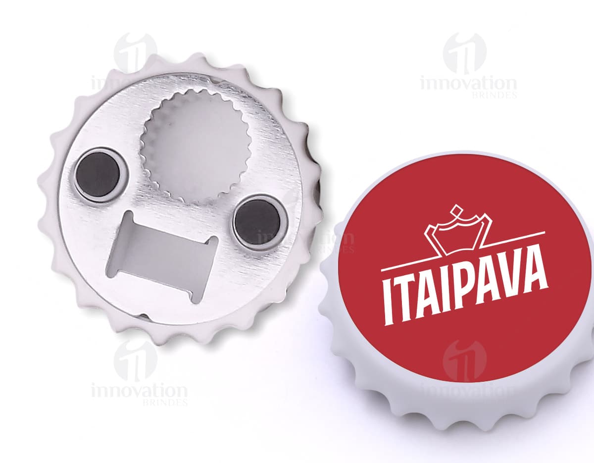 Abridor de garrafa em formato de tampa. Abridor de garrafa em formato de tampa.