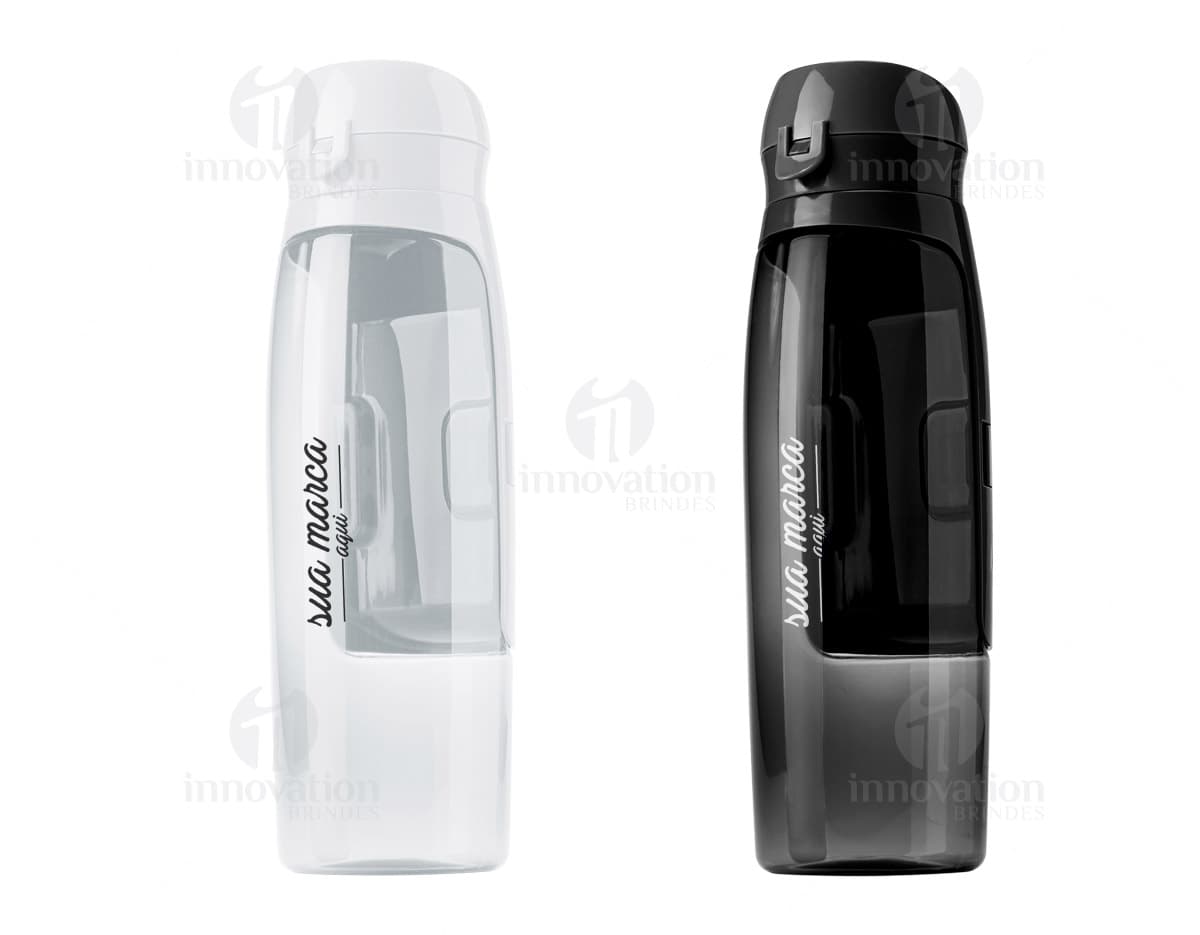 Squeeze plástico de 550ml com alça emborrachada. Squeeze plástico de 550ml com alça emborrachada.