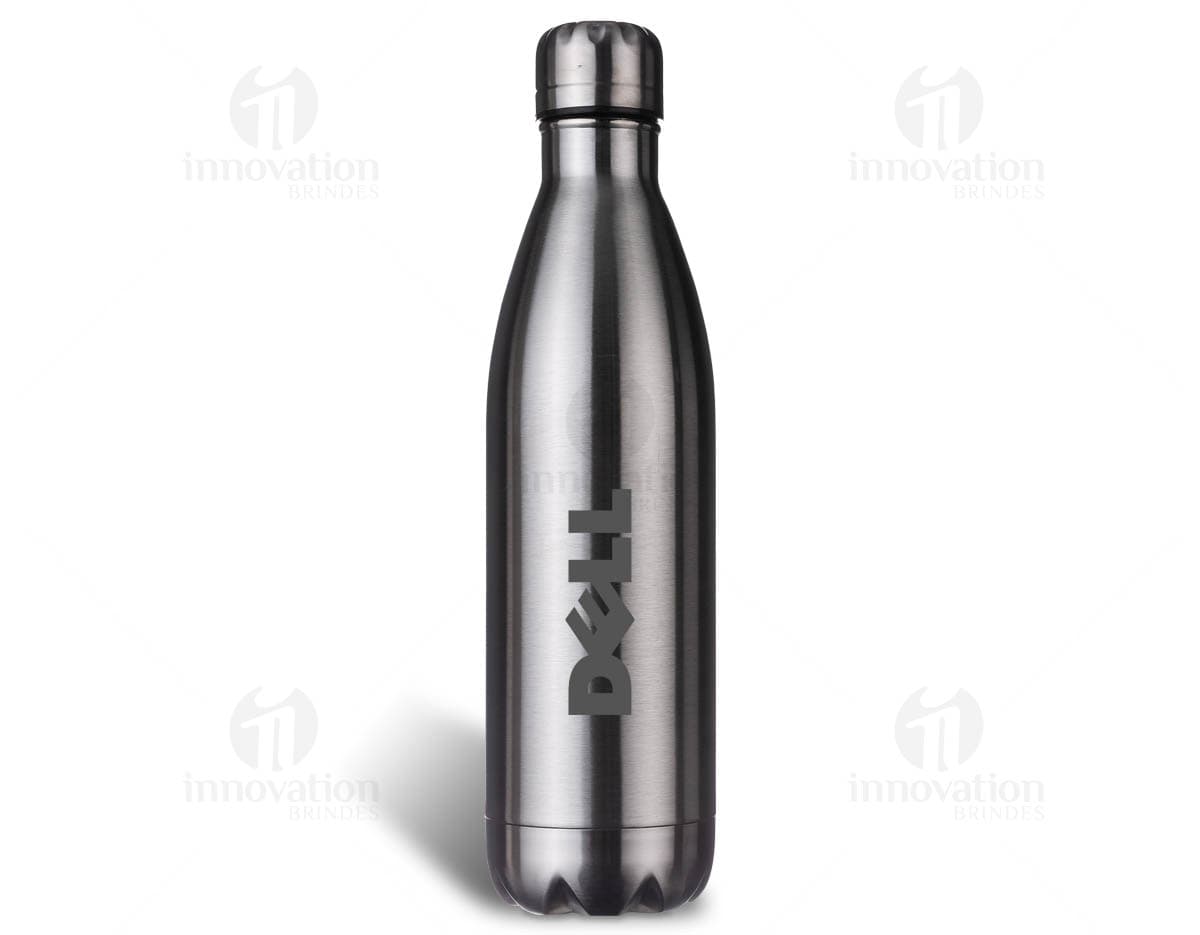 Garrafa Térmica Inox 950ml em fundo branco, com tampa de rosca e design moderno. Garrafa Térmica Inox 950ml em fundo branco, com tampa de rosca e design moderno.