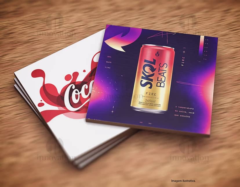 Produto: Kit com 6 porta copos em diferentes cores e estilos.