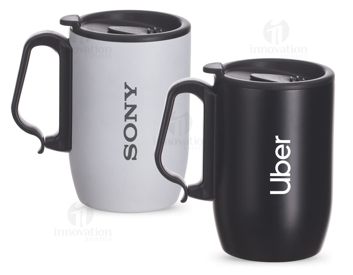 Caneja de metal 260ml na cor preta, com design moderno e acabamento brilhante. Caneja de metal 260ml na cor preta, com design moderno e acabamento brilhante.