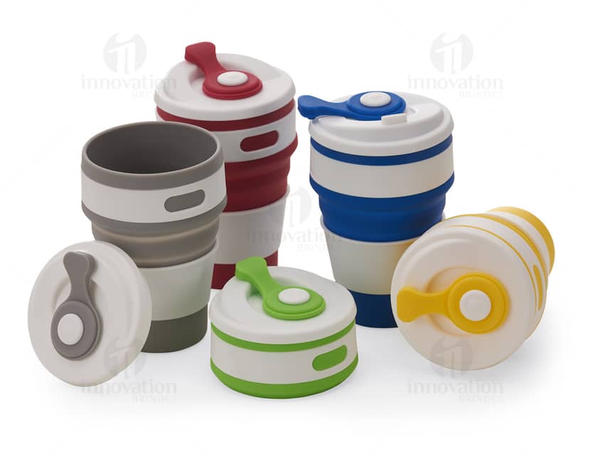 Produto: Kit com 6 porta copos em diferentes cores e estampas.