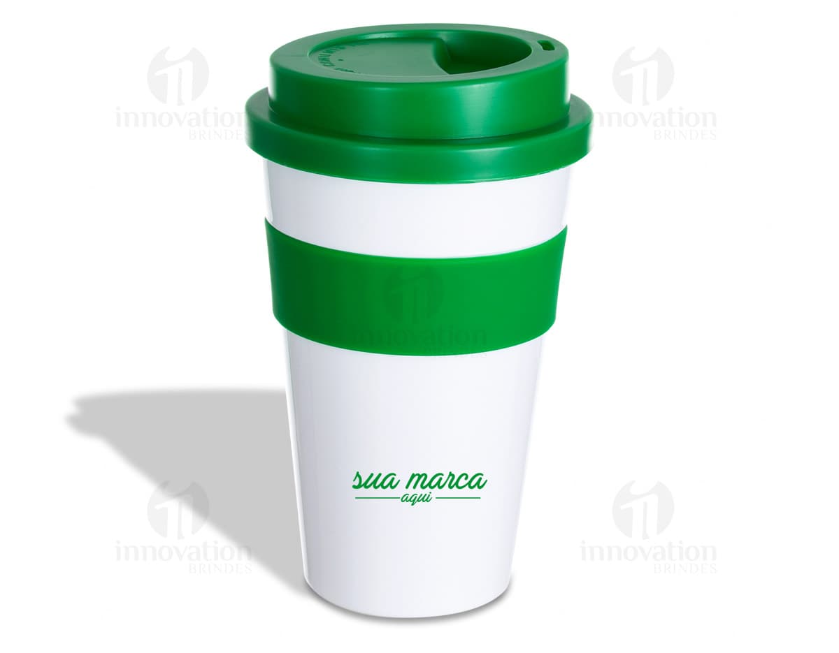 Copo para viagem de fibra de bambu com capacidade de 450ml. Copo para viagem de fibra de bambu com capacidade de 450ml.