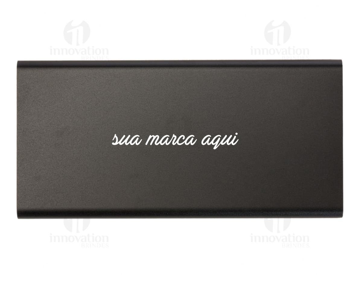 Power bank metálico com indicador de LED. Power bank metálico com indicador de LED.