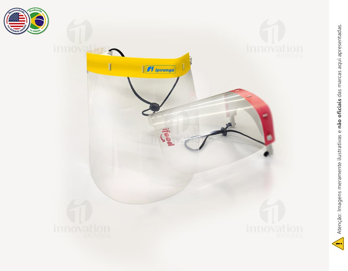 Protetor facial transparente, com ajuste elástico e leve cobertura. Protetor facial transparente, com ajuste elástico e leve cobertura.