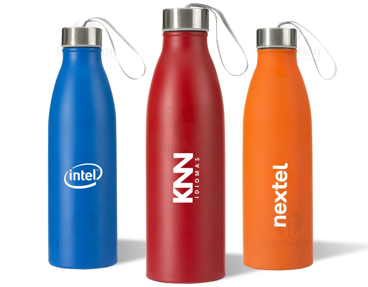 Garrafa inox 750ml com tampa e alça. Garrafa inox 750ml com tampa e alça.