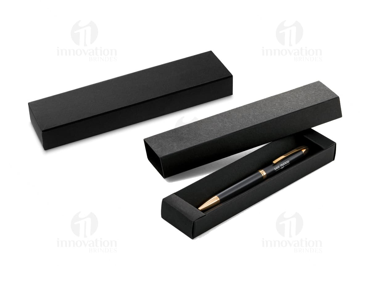 Esferográfica Metal em Estojo Kraft, ideal para presentes corporativos ou brindes personalizados. Esferográfica Metal em Estojo Kraft, ideal para presentes corporativos ou brindes personalizados.