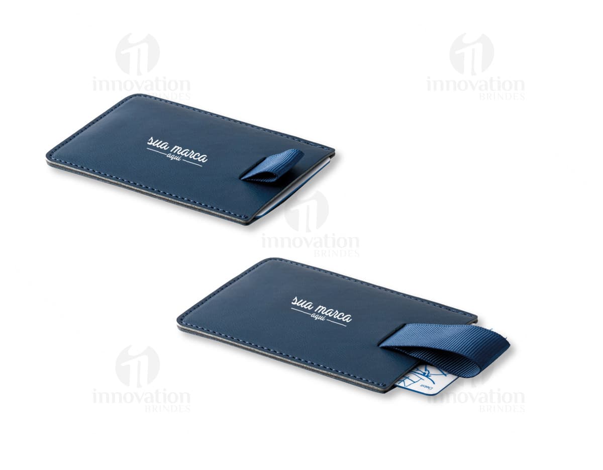 Porta Cartões com Tecnologia de Bloqueio em cor preta e design elegante. Porta Cartões com Tecnologia de Bloqueio em cor preta e design elegante.
