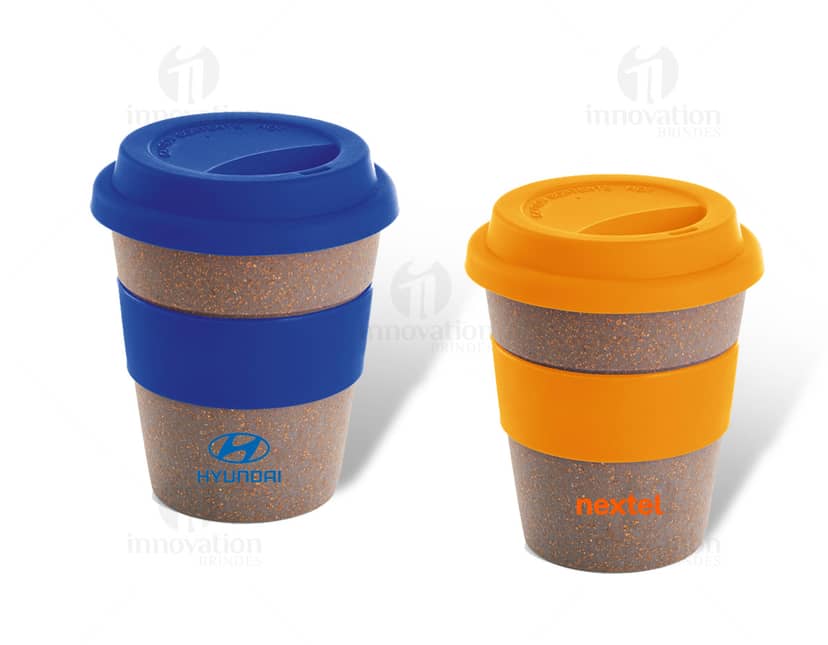 Kit com 6 porta copos de cores variadas, em material resistente e de ótima qualidade.