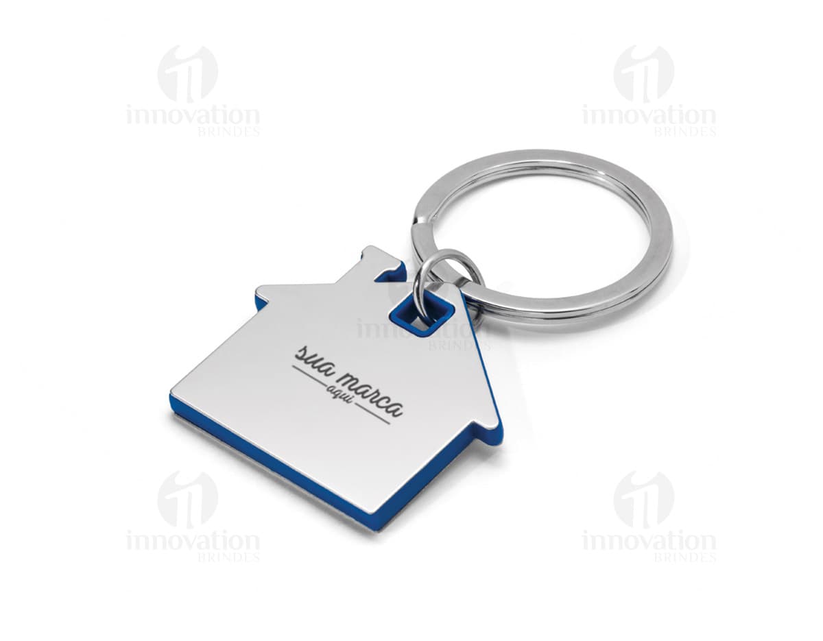 Chaveiro casa feito de metal e ABS. Chaveiro casa feito de metal e ABS.