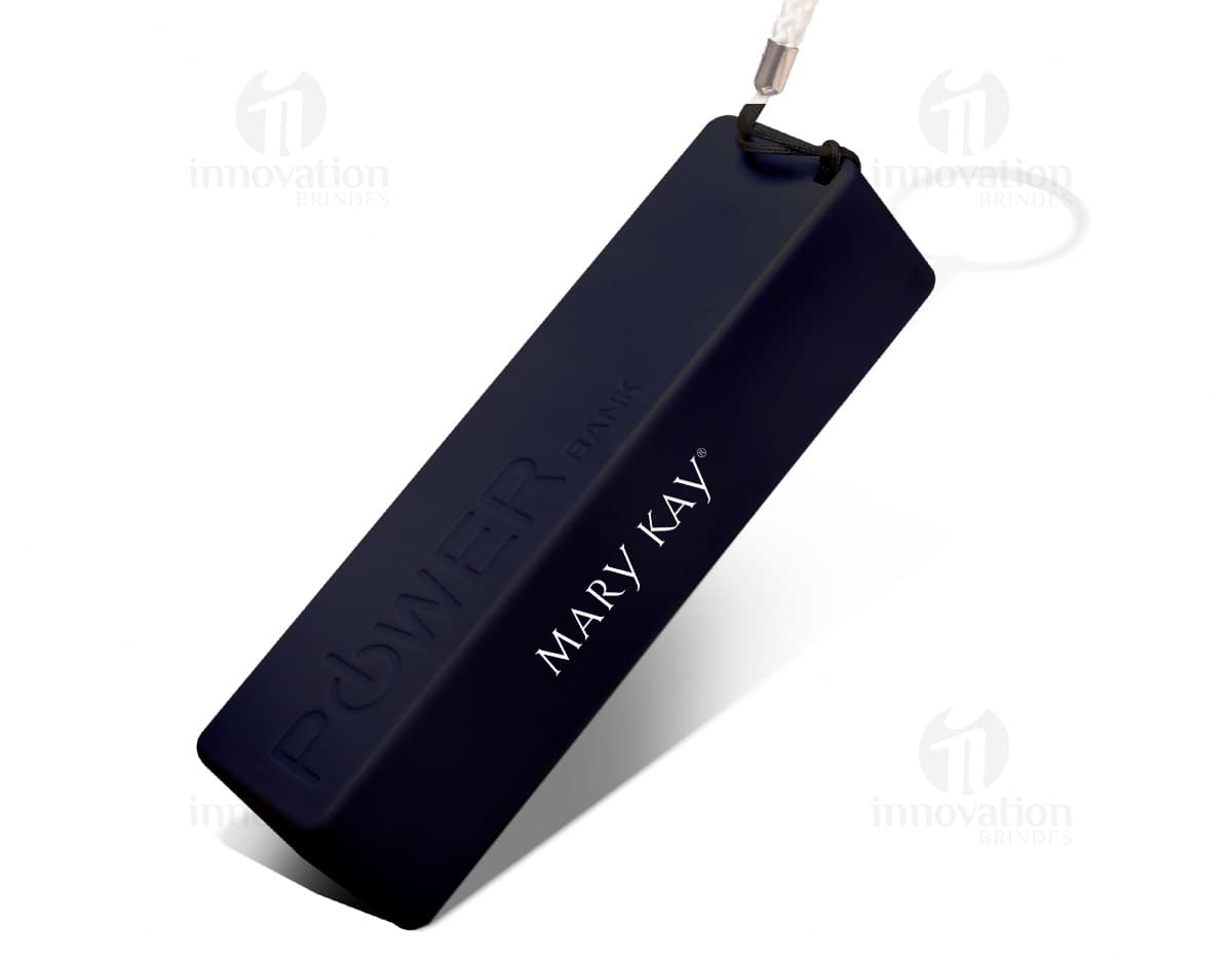 Bateria portátil de 1.000mAh na cor preta. Bateria portátil de 1.000mAh na cor preta.