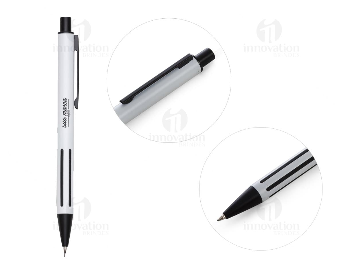 Lapiseira metal com pintura fosca em cor neutra. Lapiseira metal com pintura fosca em cor neutra.