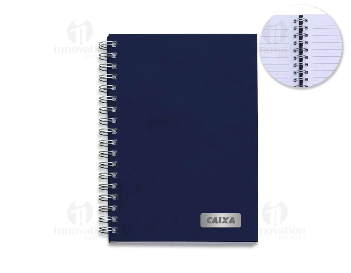 Caderno de Negócios Grande Metalizado com capa dura e acabamento brilhante. Caderno de Negócios Grande Metalizado com capa dura e acabamento brilhante.