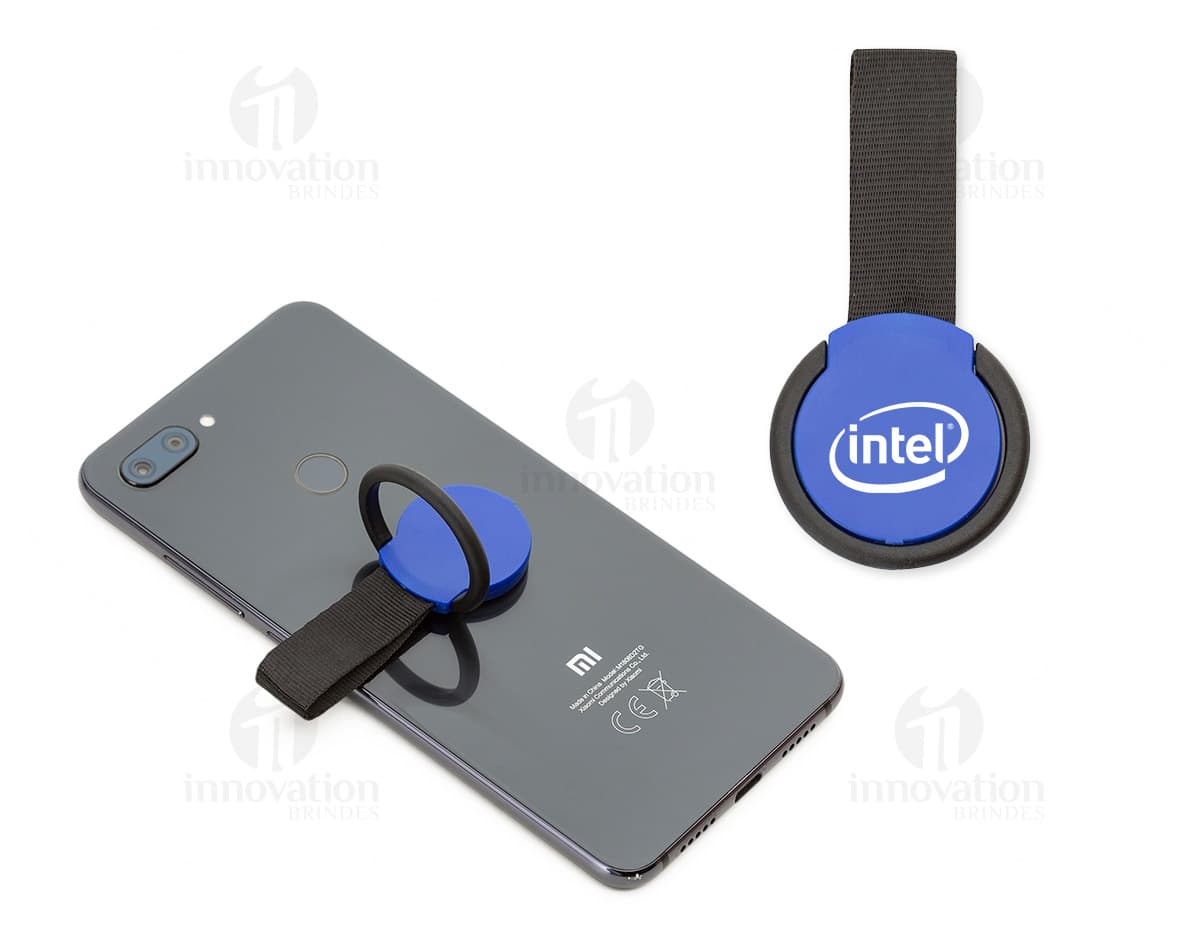 Suporte anti-furto com alça adesivada em fundo branco. Suporte anti-furto com alça adesivada em fundo branco.