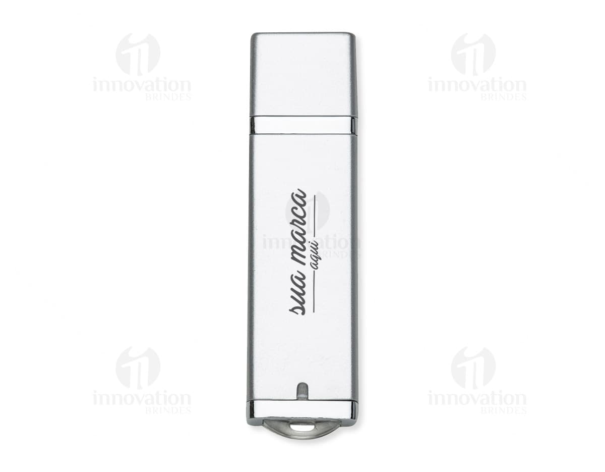 Pen drive Super Talent 4GB na cor prata, com logotipo da marca impresso. Pen drive Super Talent 4GB na cor prata, com logotipo da marca impresso.