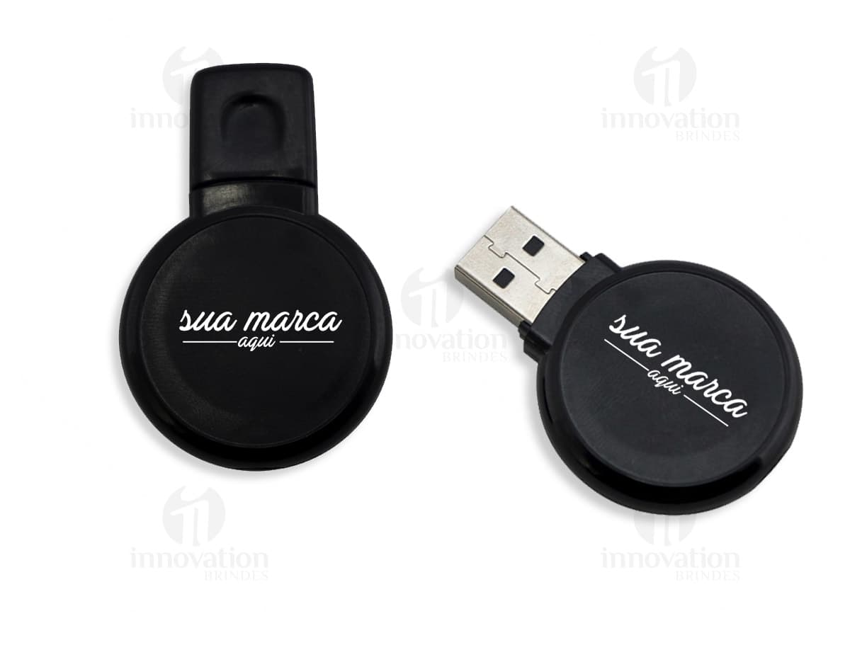Pen drive plástico retrátil de 4GB, na cor branca. Pen drive plástico retrátil de 4GB, na cor branca.
