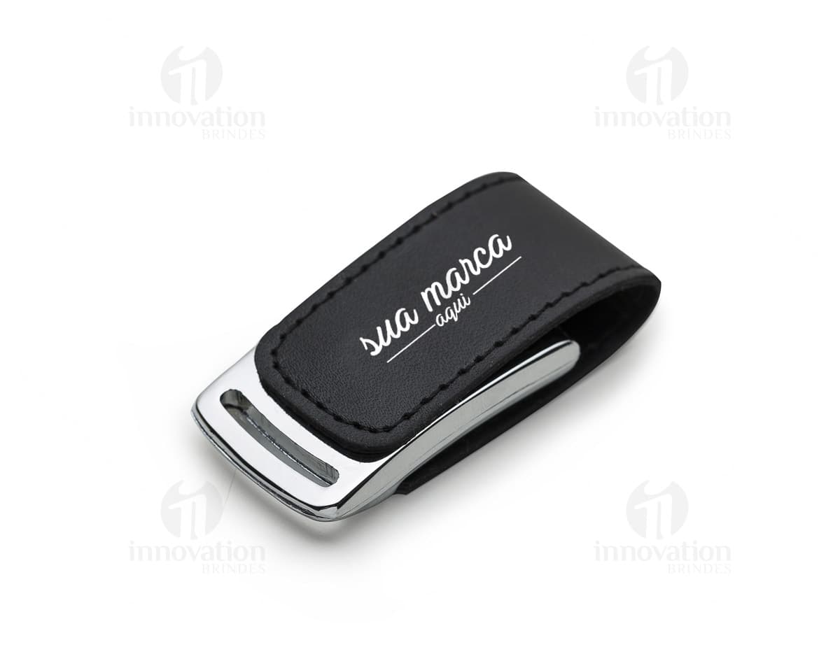 Pen Drive de Couro 4GB preto e elegante, perfeito para armazenar e transportar seus arquivos com estilo. Pen Drive de Couro 4GB preto e elegante, perfeito para armazenar e transportar seus arquivos com estilo.