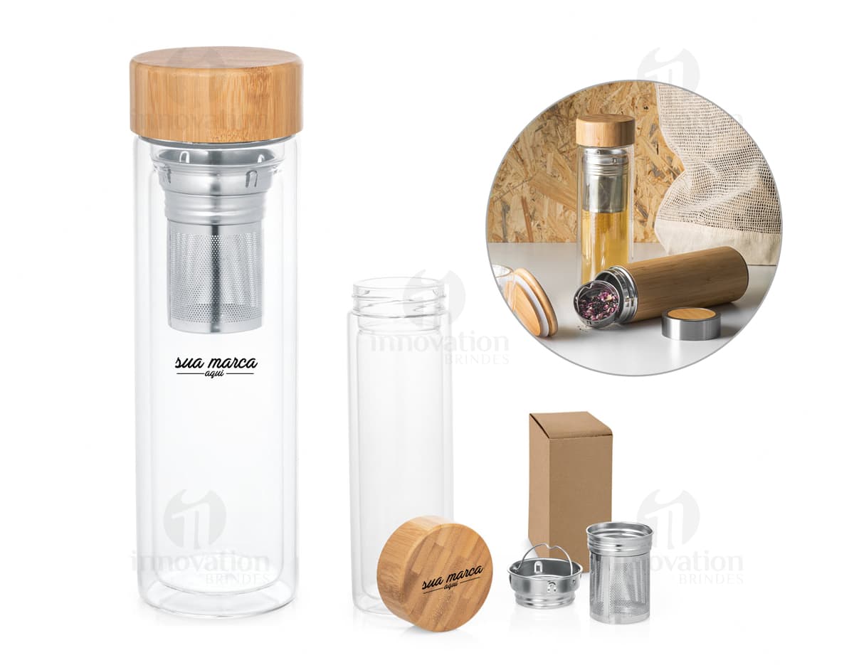 Garrafa térmica de metal com capacidade para 400ml. Garrafa térmica de metal com capacidade para 400ml.