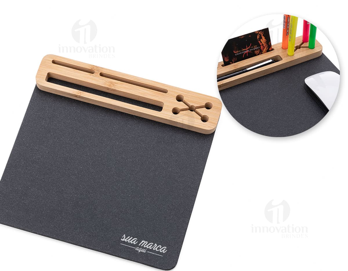 Mouse Pad ergonômico feito de neoprene com espuma para apoio de pulso. Mouse Pad ergonômico feito de neoprene com espuma para apoio de pulso.