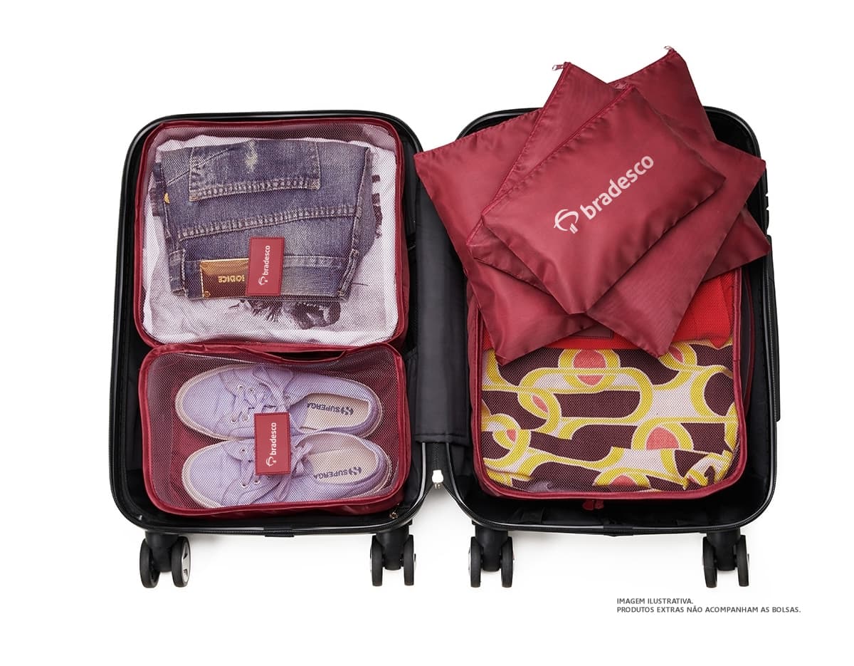 Kit Nécessaire 6 Peças em cores variadas. O kit contém bolsa, necessaire, porta moedas, organizador de fios, porta celular e porta documentos. Kit Nécessaire 6 Peças em cores variadas. O kit contém bolsa, necessaire, porta moedas, organizador de fios, porta celular e porta documentos.