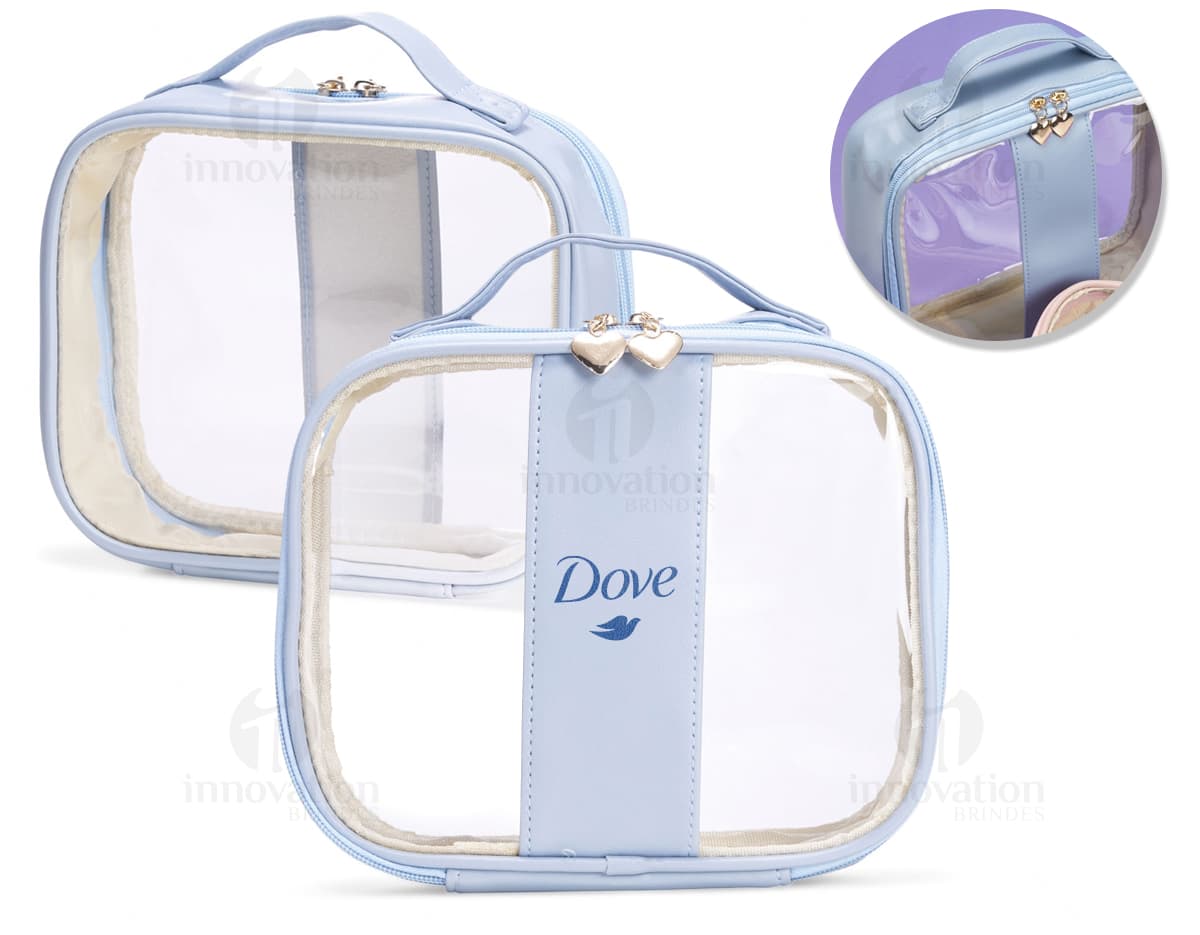 Necessaire de microfibra com bolsos e gancho para pendurar. Necessaire de microfibra com bolsos e gancho para pendurar.