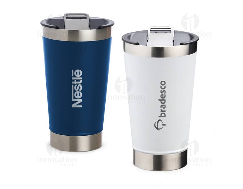 Kit com 6 porta copos em formato circular e estampas variadas em tons de azul e verde.