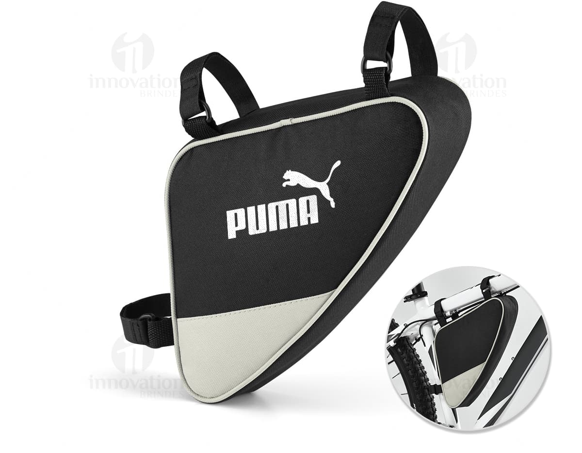 Bolsa para bicicleta preta, resistente à água, com alça ajustável e fechos de segurança. Bolsa para bicicleta preta, resistente à água, com alça ajustável e fechos de segurança.