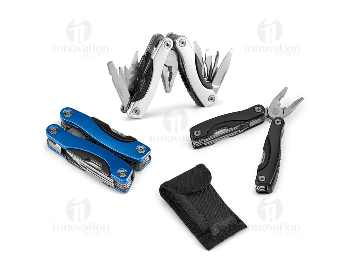Mini alicate multifunções em metal com várias funções e design compacto. Mini alicate multifunções em metal com várias funções e design compacto.