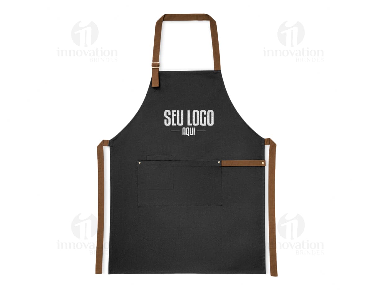 Avental de algodão canvas 320g com bolso e tira. Avental de algodão canvas 320g com bolso e tira.