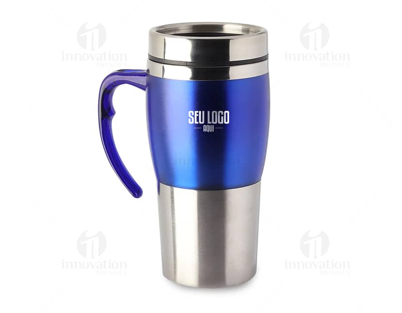 Kit com 6 porta copos em tons de azul, rosa e amarelo com estampas de frutas.