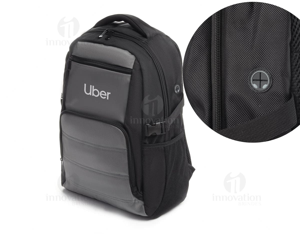 Mochila notebook feita de poliéster, com saída USB integrada. Mochila notebook feita de poliéster, com saída USB integrada.