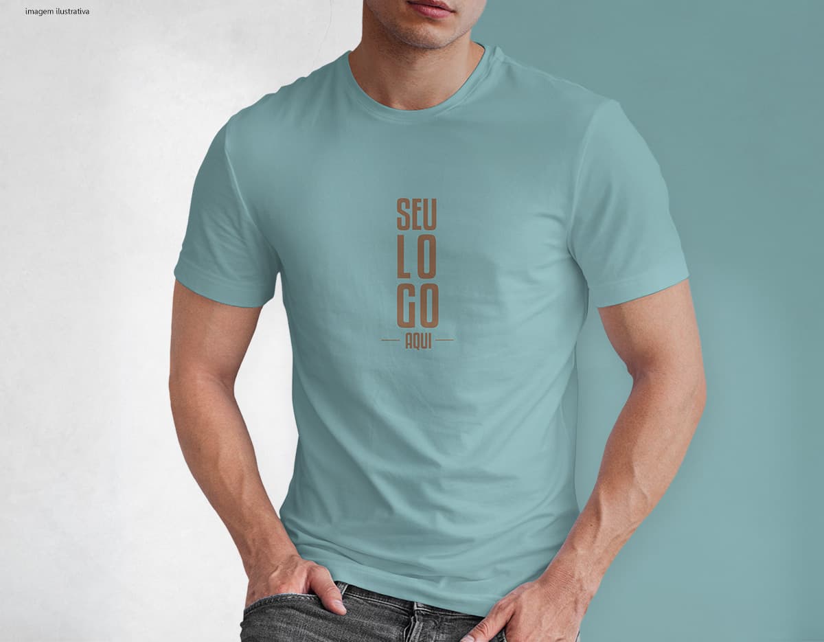 Camiseta tradicional feita de algodão com 135g/m². Camiseta tradicional feita de algodão com 135g/m².