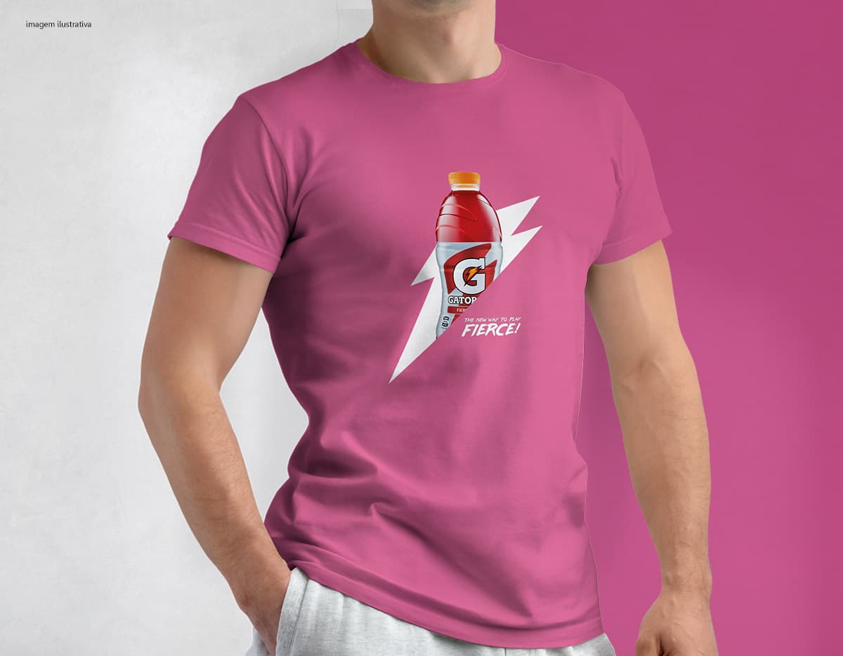 Camiseta Tradicional em Poliéster na cor azul marinho, com gola redonda e manga curta. Camiseta Tradicional em Poliéster na cor azul marinho, com gola redonda e manga curta.