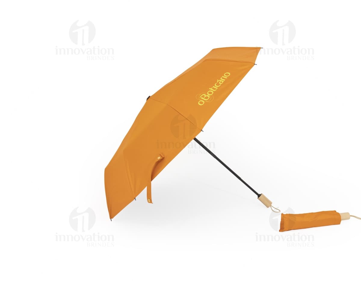 Guarda-chuva automático com 8 varetas em cor azul. Guarda-chuva automático com 8 varetas em cor azul.