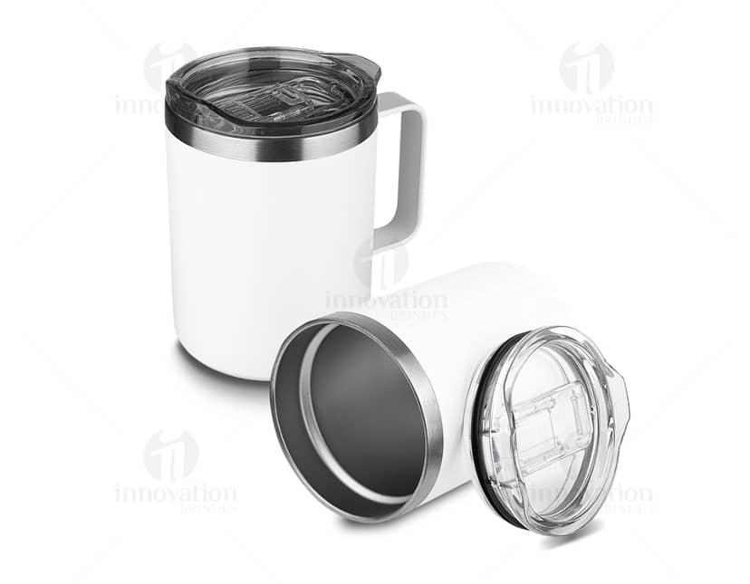 Caneca térmica de 350ml em inox.