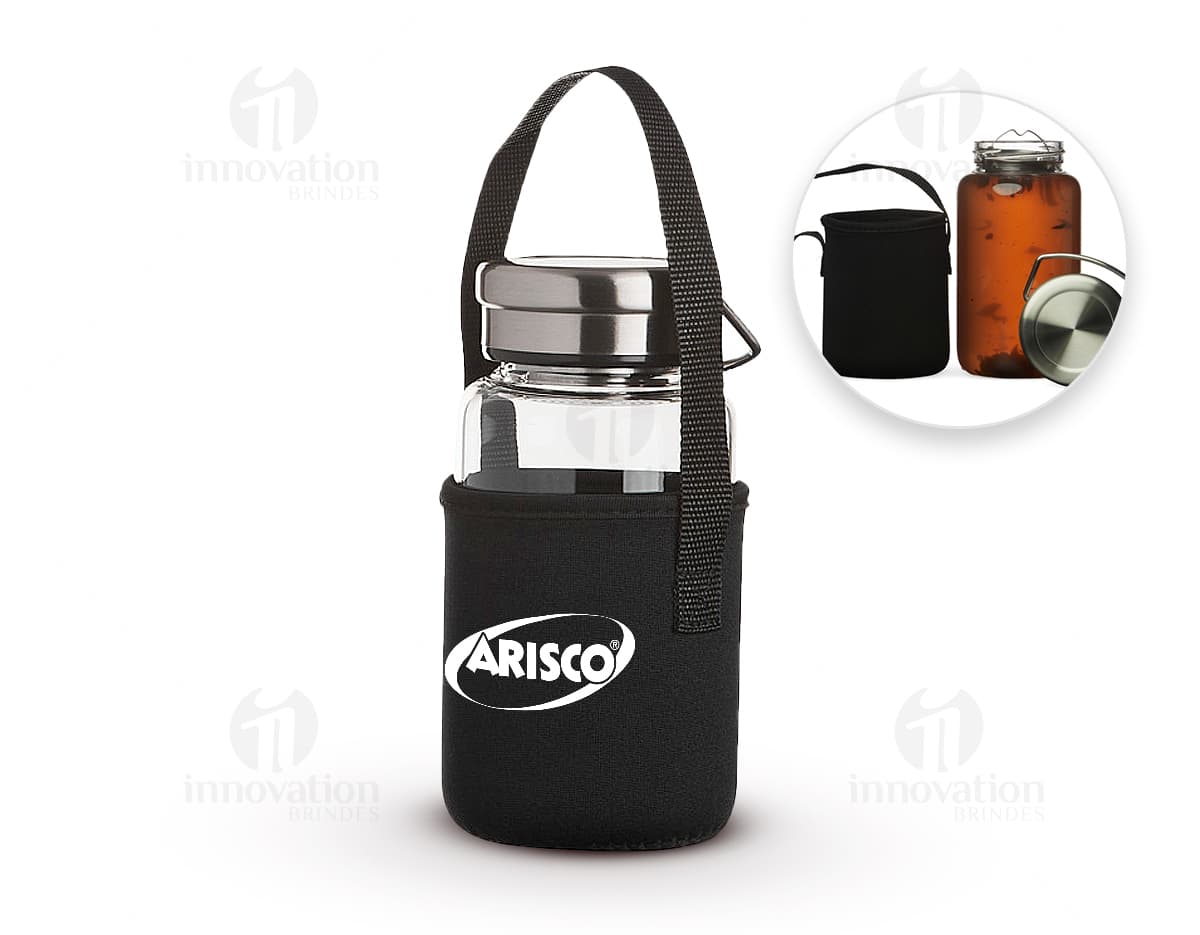Garrafa de Vidro 650ml com tampa de rosca e design elegante. Garrafa de Vidro 650ml com tampa de rosca e design elegante.