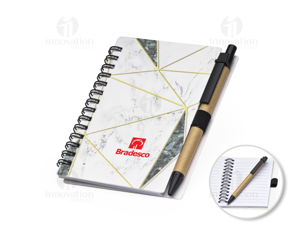 Bloco executivo com zíper e suporte, ideal para uso organizado e prático. Bloco executivo com zíper e suporte, ideal para uso organizado e prático.